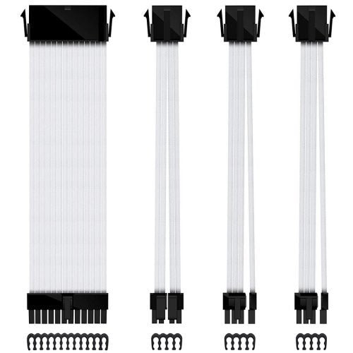 1STPLAYER STEAMPUNK WHT-001 | CRYSTAL | PSU SLEEVED EXTENSION CABLE KIT