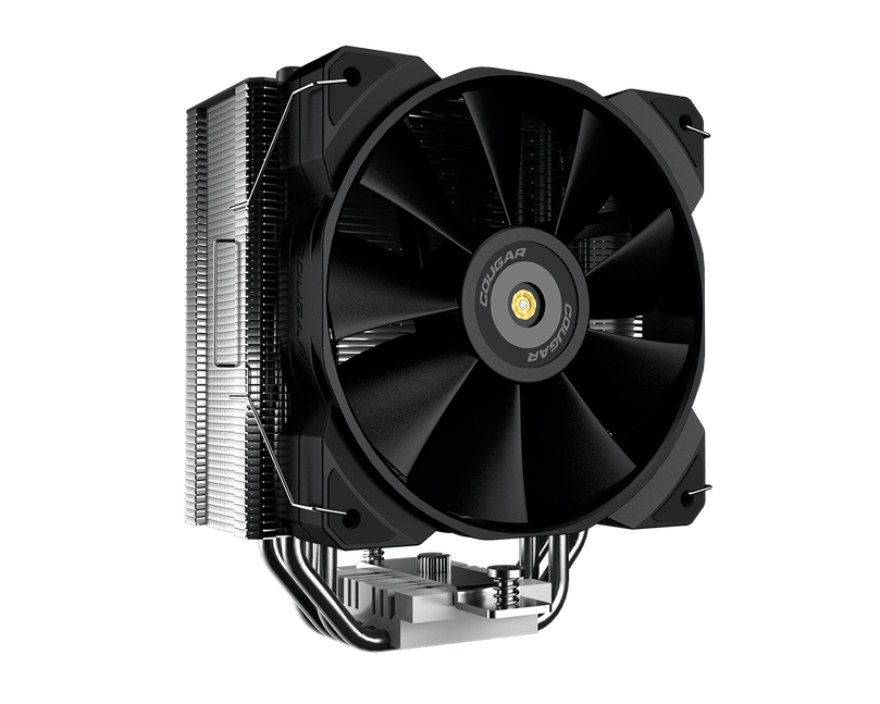 COUGAR FORZA 50 | 1*MHP120 FAN | 4-HEAT PIPES | AMD+INTEL | BLACK SINGLE TOWER CPU AIR COOLER