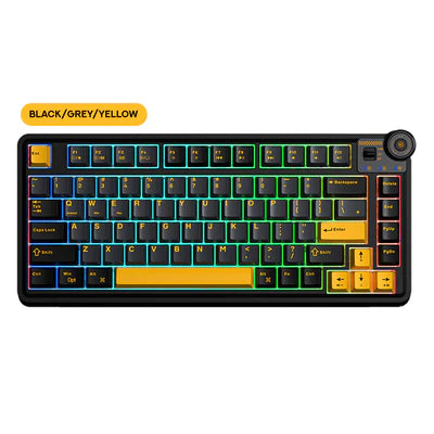 AULA AU75 3-IN-1 HOT-SWAP RGB WITH MULTI-FUNCTION KNOB MECHANICAL GAMING KEYBOARD