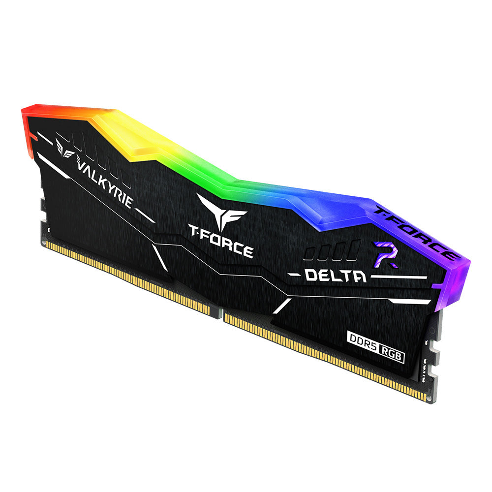 TEAMGROUP T-FORCE DELTA RGB DDR5 VALKYRIE 32GB (2X16GB) 5600MHZ CL40 BLACK DESKTOP MEMORY