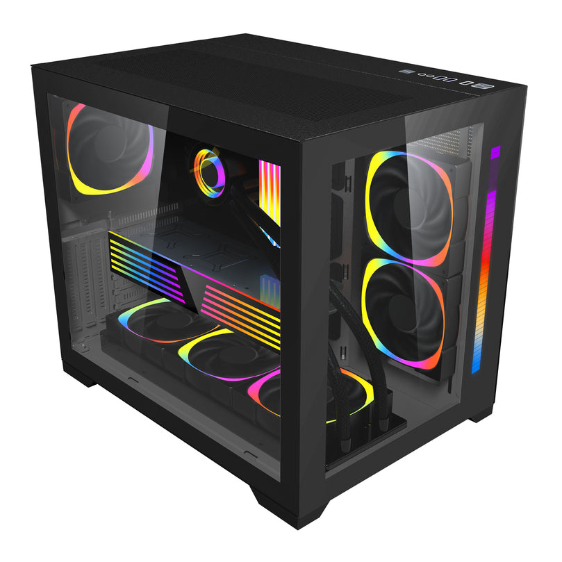 1STPLAYER STEAMPUNK SP7W/ LED STRIP FRONT/TG-SIDE/ATX MID-TOWER GAMING CASE