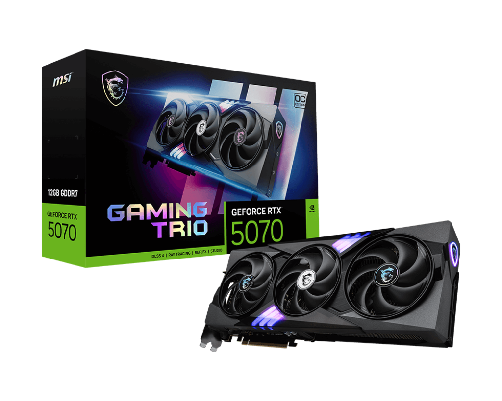 MSI GEFORCE RTX 5070 12GB GAMING TRIO 3X OC GDDR7 GRAPHICS CARD