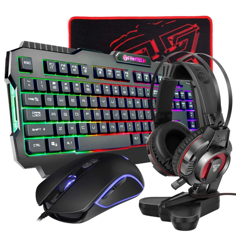 FANTECH P51 5 IN 1 POWER BUNDLE KEYBOARD , MOUSE , HEADSET , STAND, MOUSEPAD GAMING SET