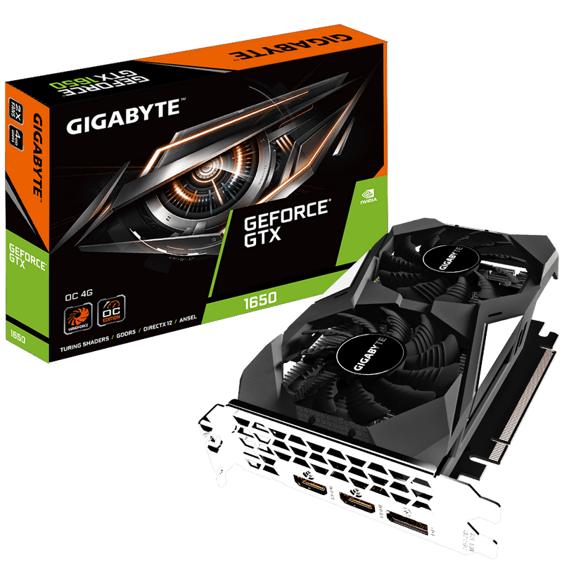 GIGABYTE GEFORCE GTX 1650 4GB GDDR6 128 BIT GRAPHICS CARD