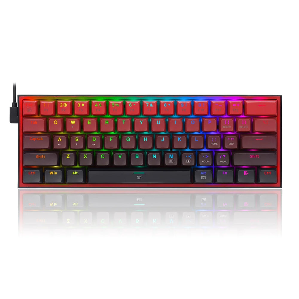 REDRAGON (K617GBR-RGB) FIZZ RED BLUE SWITCH MECHANICAL KEYBOARD