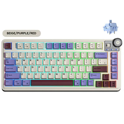 AULA AU75 3-IN-1 HOT-SWAP RGB WITH MULTI-FUNCTION KNOB MECHANICAL GAMING KEYBOARD