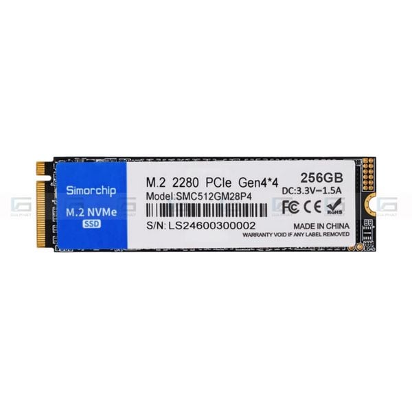 SIMORCHIP 256GB M.2 2280 NVME PCIE SSD