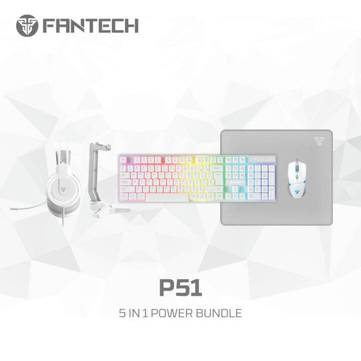FANTECH P51 5 IN 1 POWER BUNDLE KEYBOARD , MOUSE , HEADSET , STAND, MOUSEPAD GAMING SET