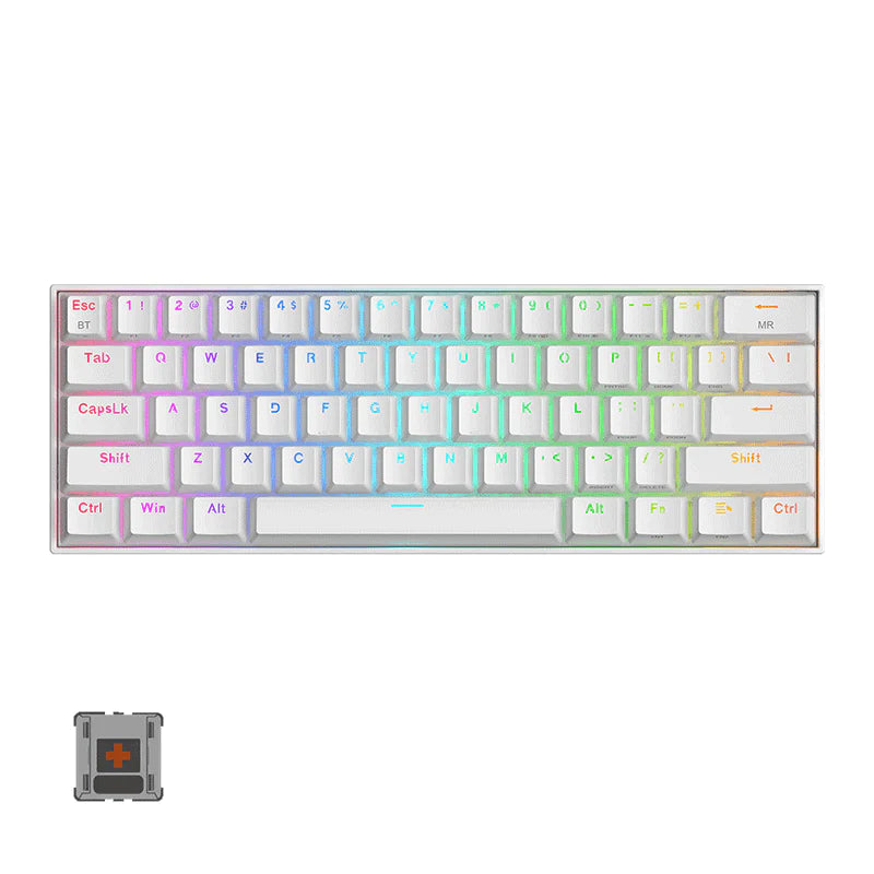 REDRAGON K530W-RGB-PRO DRACONIC PRO WHITE| BROWN SWITCH MECHANICAL KEYBOARD