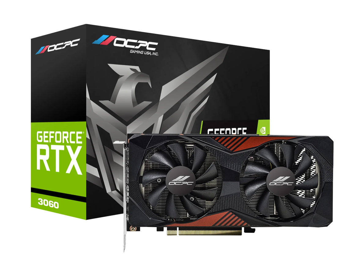 OCPC GEFORCE RTX 3060 XT LHR 12GB-GDDR6 | HDMI+DP/192-BIT | DUAL FAN W/ BACKPLATE | GRAPHICS CARD