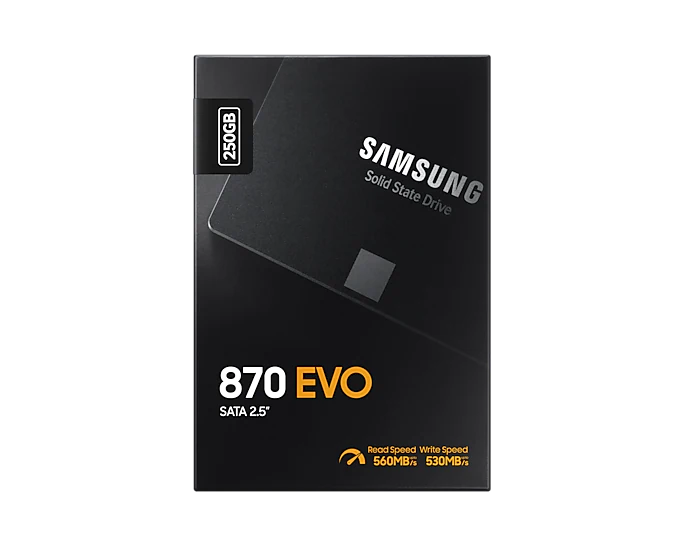 SAMSUNG 870 EVO 250GB SATA III 2.5” SSD