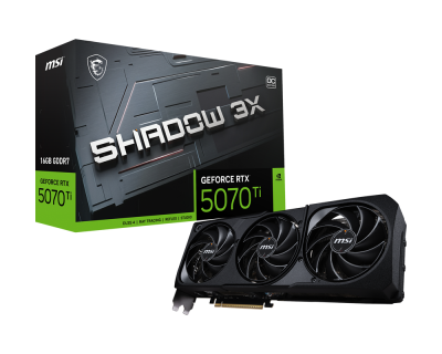 MSI GEFORCE RTX 5070 Ti 16GB SHADOW 3X OC GDDR7 GRAPHICS CARD