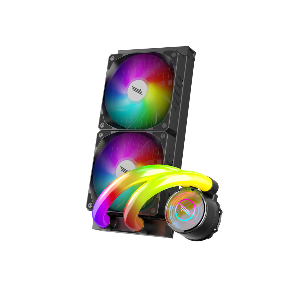 1STPLAYER MOTHRA MT240 INFINITE SPACE AIO LIQUID CPU COOLER W/ ARGB DYNAMIC PIPE/2*FANS