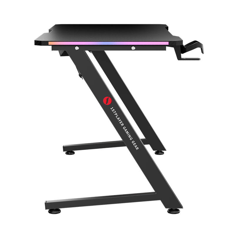 1STPLAYER AZ1-1260 RGB GAMING DESK W/ CUP HOOK & GAMEPAD HOLDER