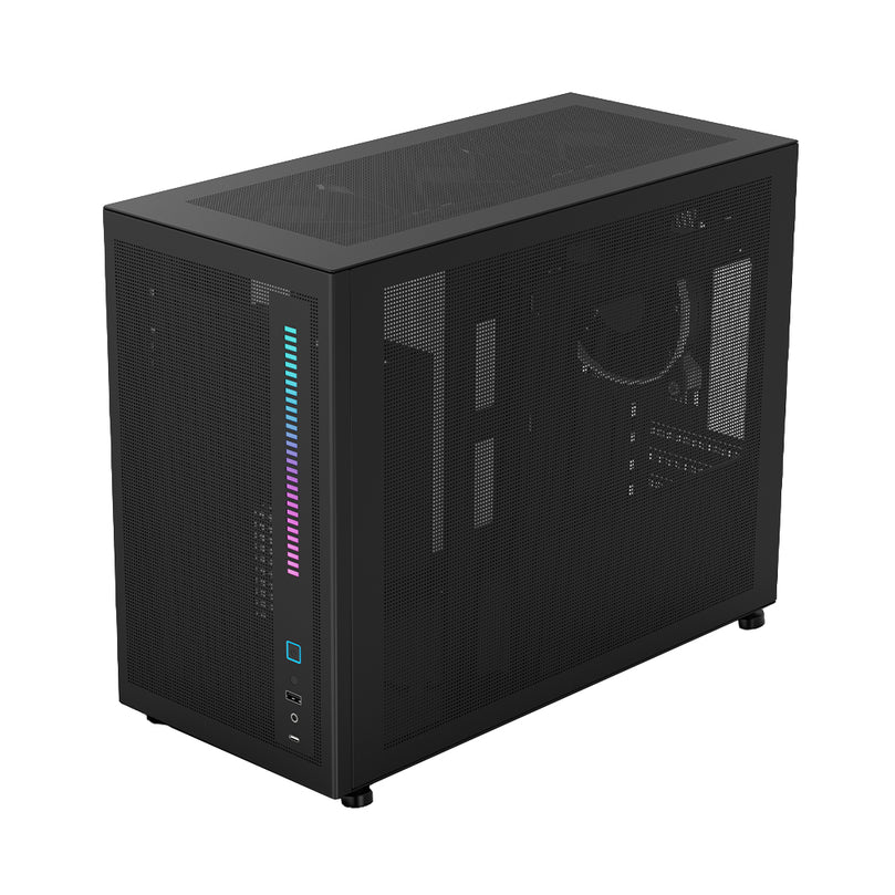 1ST PLAYER MIKU MI6 W/MESH FRONT & TEMPERED GLASS SIDE/ W/USB-C/MATX GAMING CASE