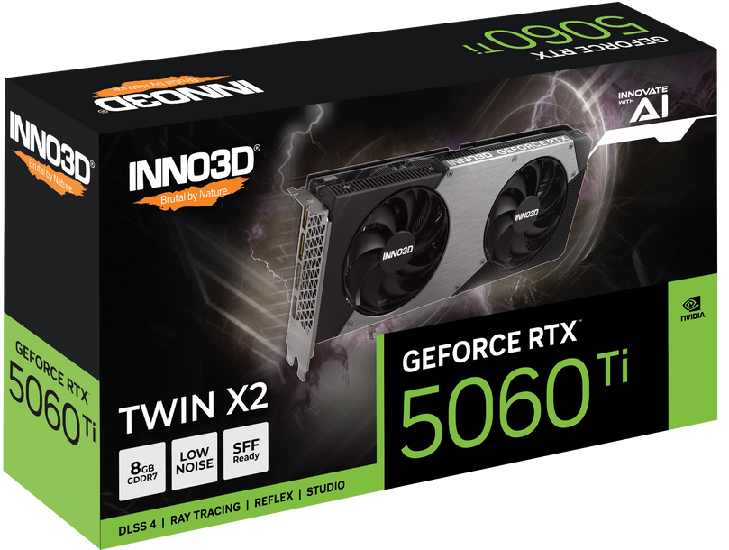 INNO3D GEFORCE RTX 5060 Ti 8GB TWIN X2 GDDR7 GRAPHICS CARD