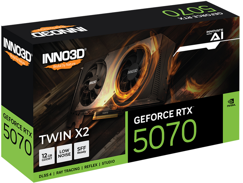 INNO3D GEFORCE RTX 5070 TWIN X2 12GB GDDR7 GRAPHICS CARD