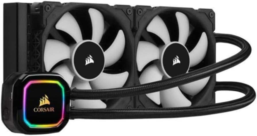 CORSAIR ICUE H100I RGB PRO XT, 240MM RADIATOR, DUAL 120MM PWM FANS, SOFTWARE CONTROL, LIQUID CPU COOLER
