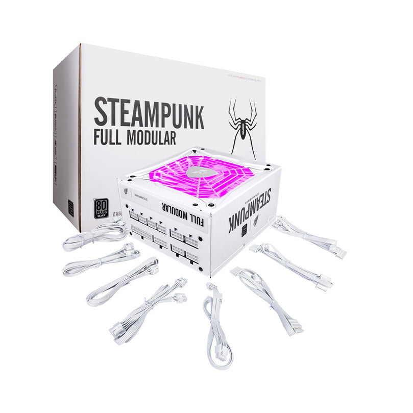 1STPLAYER STEAMPUNK 650WATTS PSU 80+ SILVER WHITE FULL MODULAR
