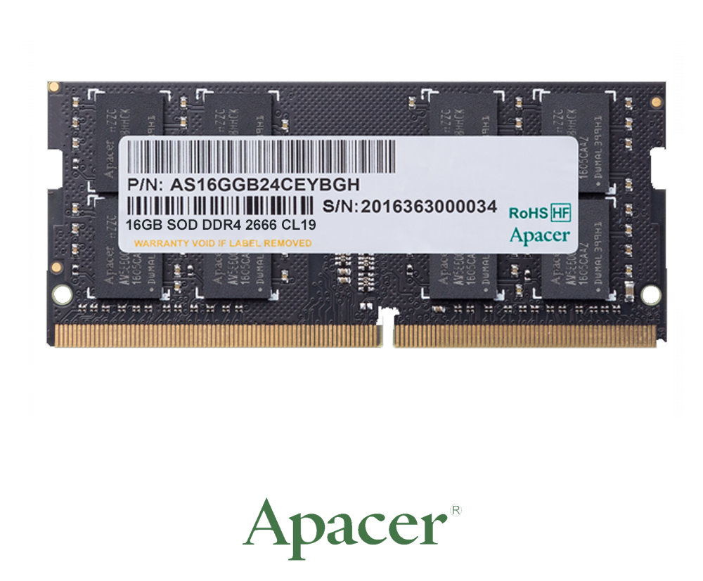APACER 16GB DDR4 2666MHZ SODIMM LAPTOP MEMORY