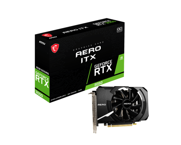 MSI GEFORCE RTX 3050 AERO ITX 8GB OC V2 GRAPHICS CARD