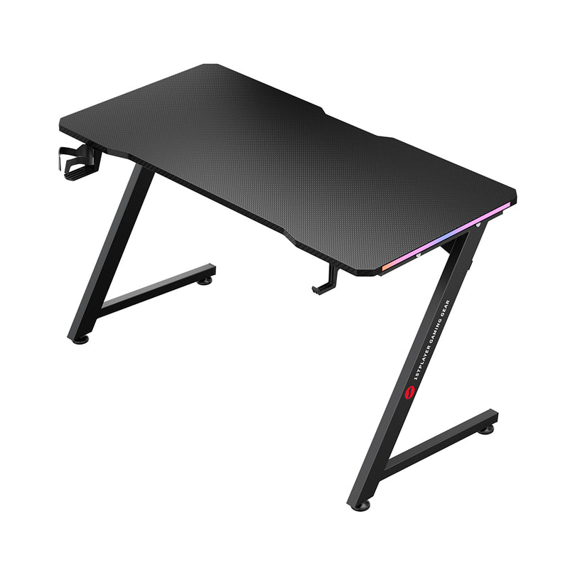 1STPLAYER AZ1-1260 RGB GAMING DESK W/ CUP HOOK & GAMEPAD HOLDER