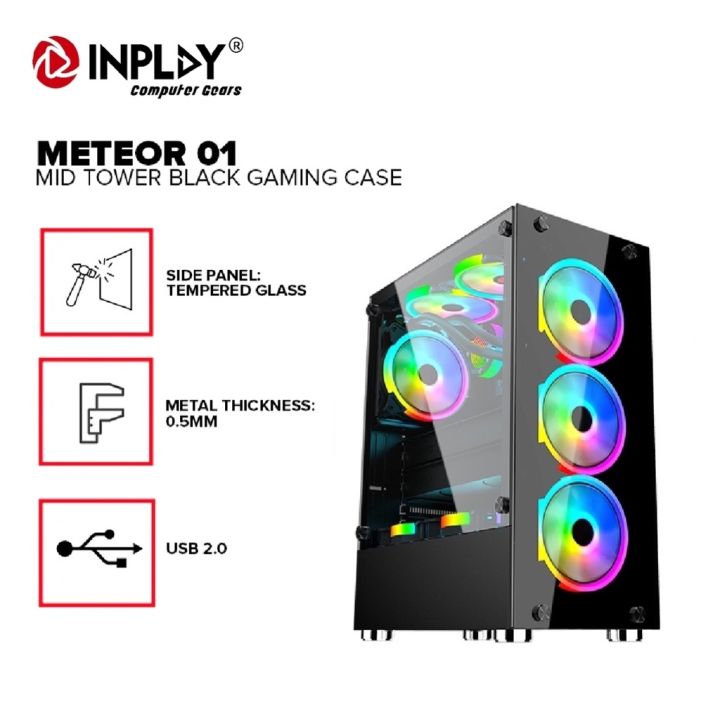 INPLAY METEOR 01 MID TOWER BLACK CASE