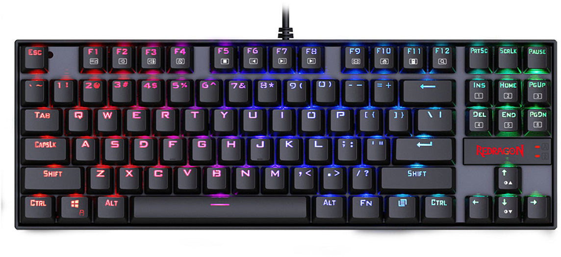 REDRAGON K552W RGB 1 KUMARA | 87 KEY | BLUE SWITCH | LED RGB BACKLIT | MECHANICAL GAMING KEYBOARD