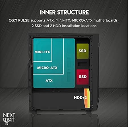 FANTECH PULSE CG71 RGB BLACK MIDDLE TOWER PC CASE