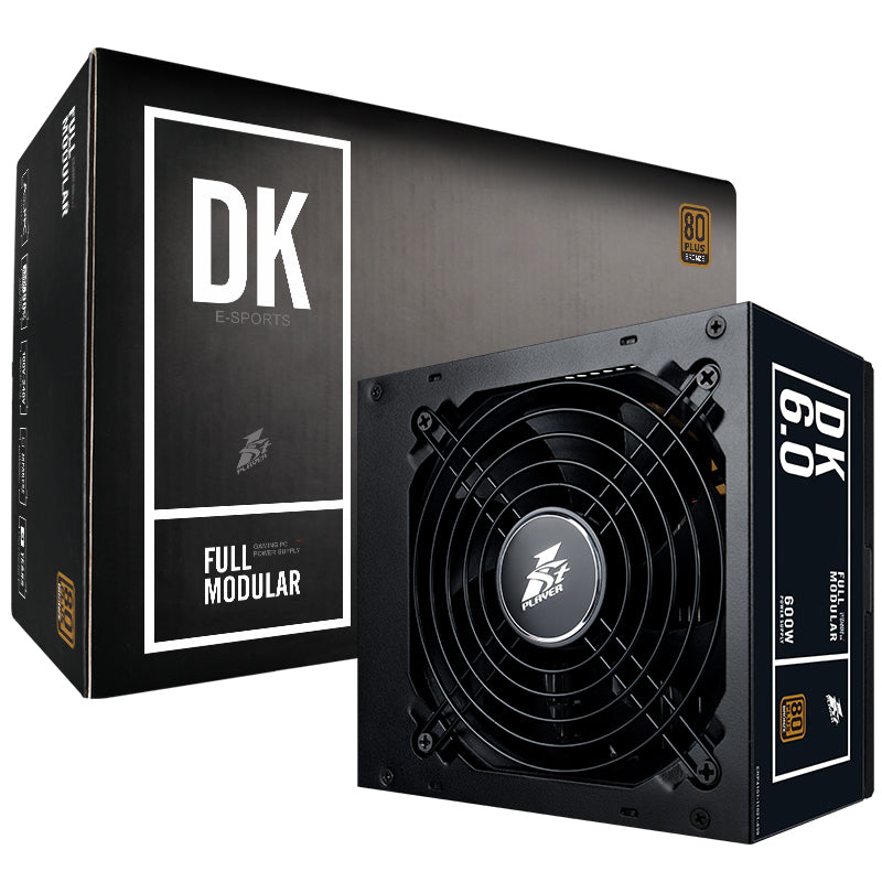 1STPLAYER DK 600W 80+ BRONZE FULL-MODULAR/FLAT CABLES/GAMING PSU (PS-600AX)