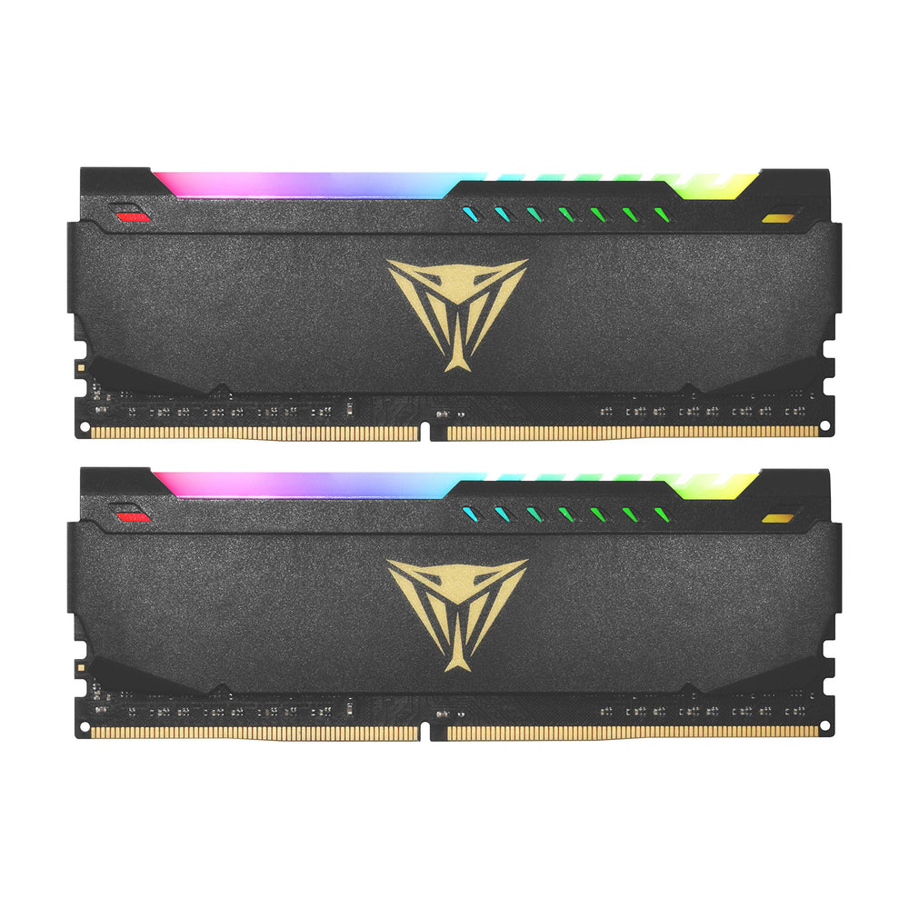 PATRIOT VIPER STEEL RGB 16GB TWIN (2X8GB) DDR4 3600MHZ CL18 BLACK GAMING MEMORY RAM