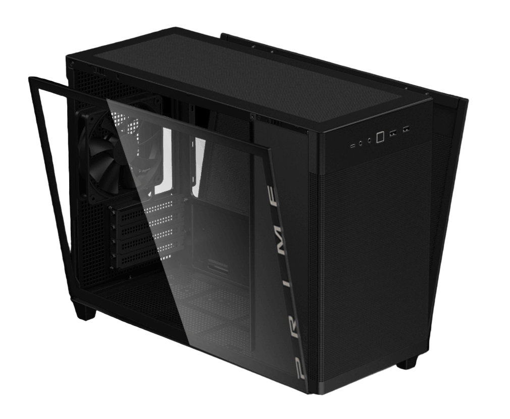 ASUS PRIME AP201 TEMPERED GLASS  BLACK PC CASE