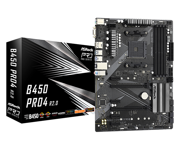 ASROCK B450M PRO4 R2.0 MOTHERBOARD