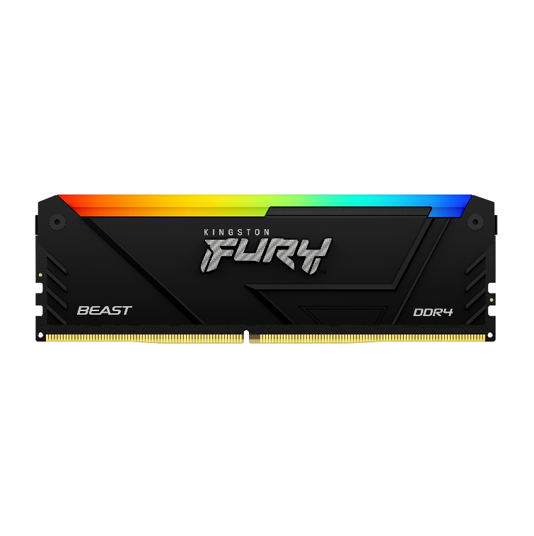 KINGSTON FURY BEAST RGB 16GB 3200MHZ DDR4 CL16 SINGLE MODULE DESKTOP MEMORY