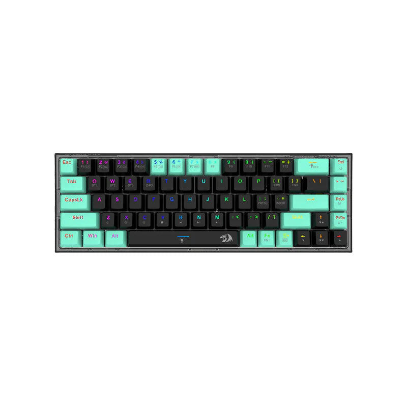 REDRAGON (K631RGB-FOR-BG) CASTOR FRO BLACK-GREEN YELLOW SWITCH MECHANICAL KEYBOARD