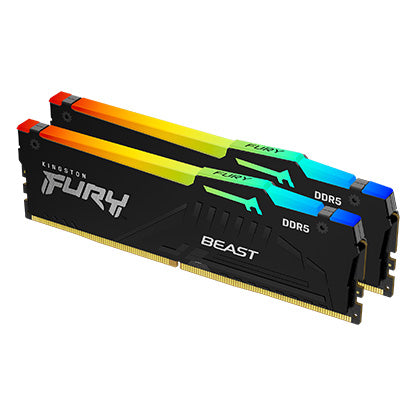 KINGSTON FURY BEAST RGB 32GB (16GBX2) DDR5 6000MHZ CL40 XMP DESKTOP MEMORY