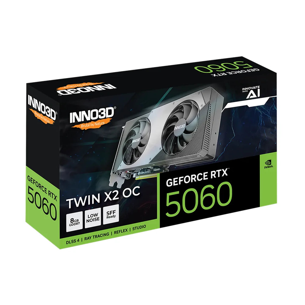 INNO3D GEFORCE RTX 5060 8GB TWIN X2 OC GDDR7 GRAPHICS CARD