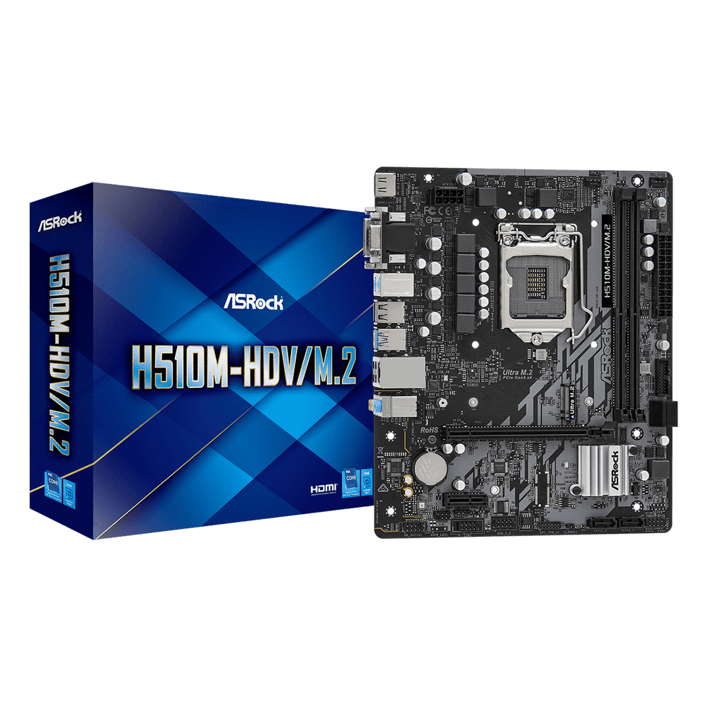 ASROCK H510M-HDV/M.2 SOCKET LGA 1200 DDR4 MOTHERBOARD