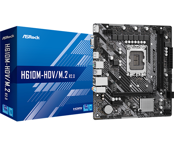 ASROCK H610M-HDV/M.2 R2.0  DDR4 MOTHERBOARD