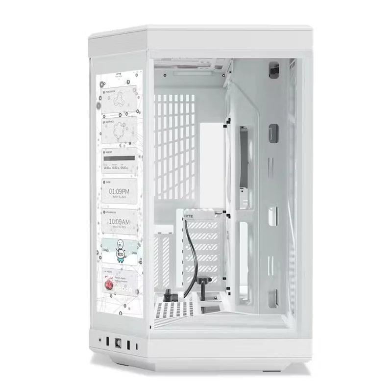 HYTE Y70 TOUCH LCD WHITE DUAL CHAMBER ATX MID-TOWER CASE