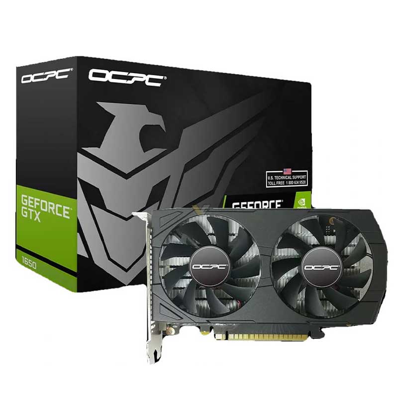OCPC GEFORCE GTX 1650 4GB GDDR6 DVI+HDMI+DP/192BIT DUAL FAN (OCVN165