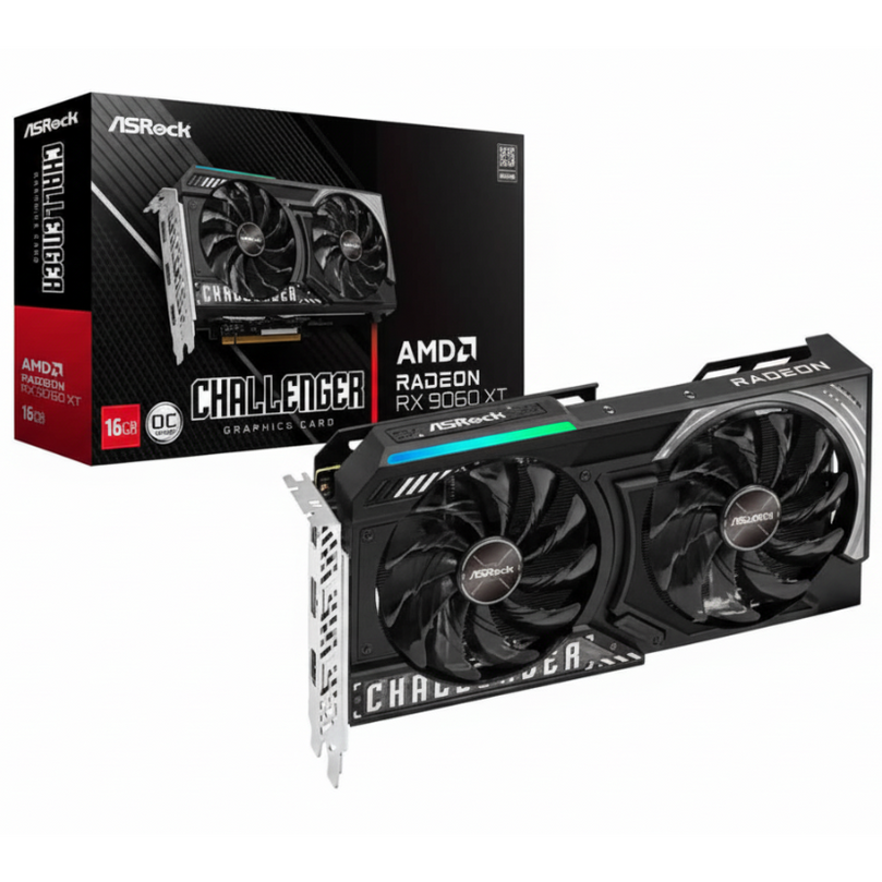 ASROCK RADEON RX 9060XT CHALLENGER 16GB OC GDDR6 GRAPHICS CARD