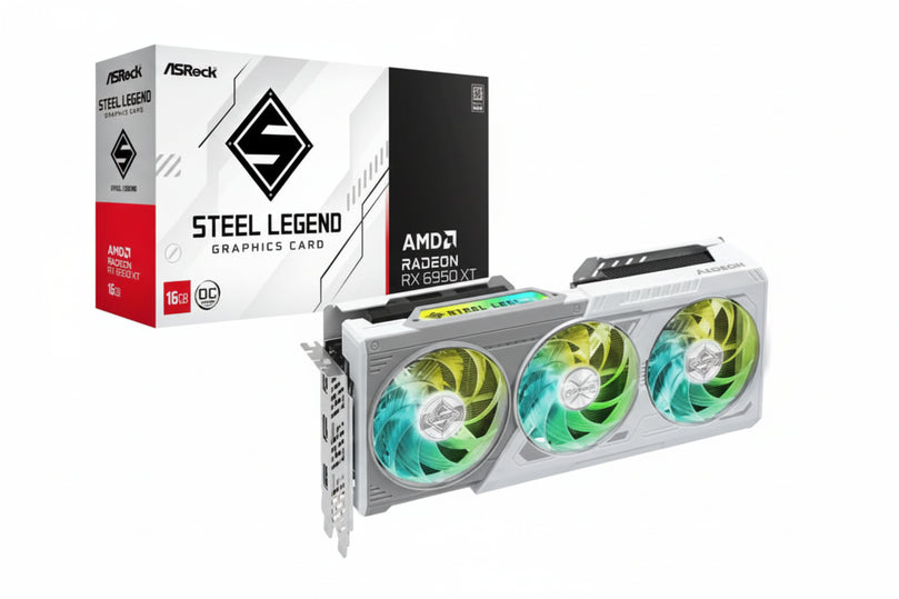 ASROCK RADEON RX 9060XT STEEL LEGEND 16GB OC GDDR6 GRAPHICS CARD