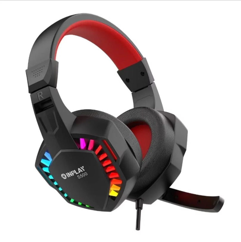 INPLAY S500 RGB LUMINOUSE HIFI BLACK WIRED GAMING HEADSET