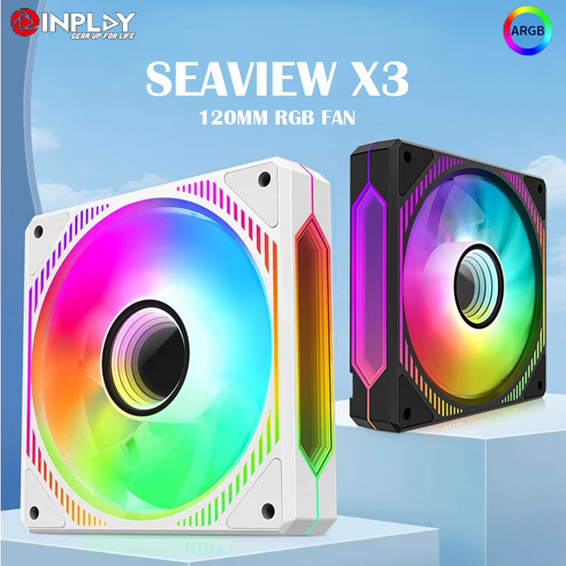 INPLAY SEAVIEW TOWER X3-E 3in1 120MM ARGB FAN KIT WHITE