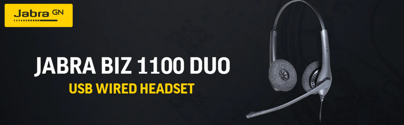 JABRA BIZ 1100 DUO USB WITH NOISE CANCELLING HEADSET