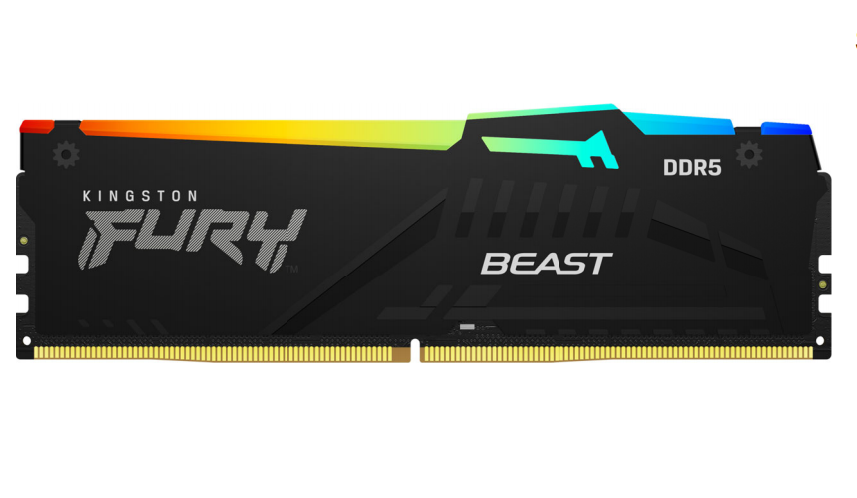 KINGSTON FURY BEAST RGB 16GB DDR5 5600MT/S CL40 XMP DESKTOP MEMORY