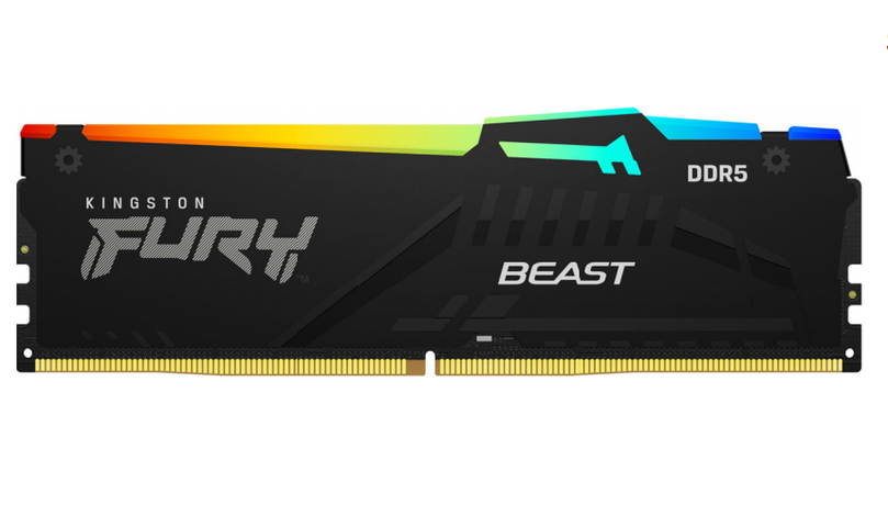 KINGSTON FURY BEAST RGB 16GB DDR5 5600MT/S CL40 XMP DESKTOP MEMORY