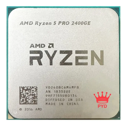 AMD RYZEN 5 PRO 2400GE TRAY TYPE | 4 CORES | 8 THREADS | 3.2GHZ | SOCKET AM4 DESKTOP PROCESSOR