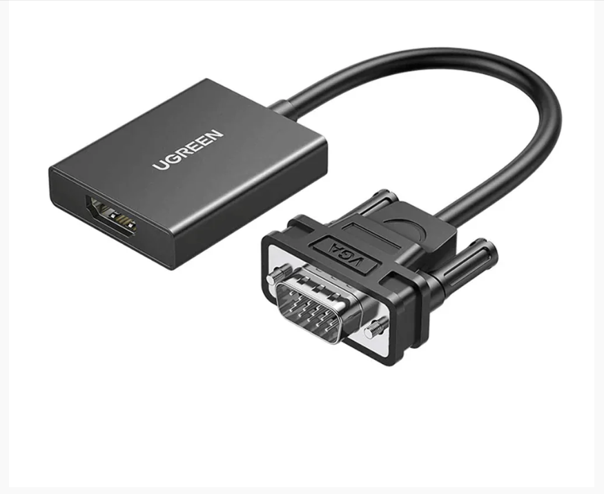 UGREEN CM513 VGA MALE TO HDMI FEMALE ADAPTER WITH AUDIO